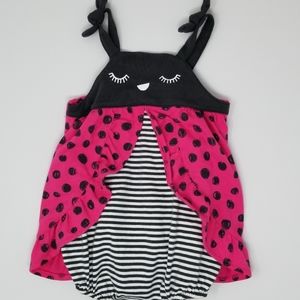 Baby girl lady bug romper